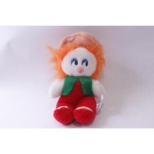Clown Plush Doll, Red-Green-White, 1994, Toys House by Wideway Inc, Soft Toy,